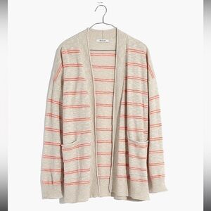 Madewell Bradley Cardigan Sweater in Textured Stripe